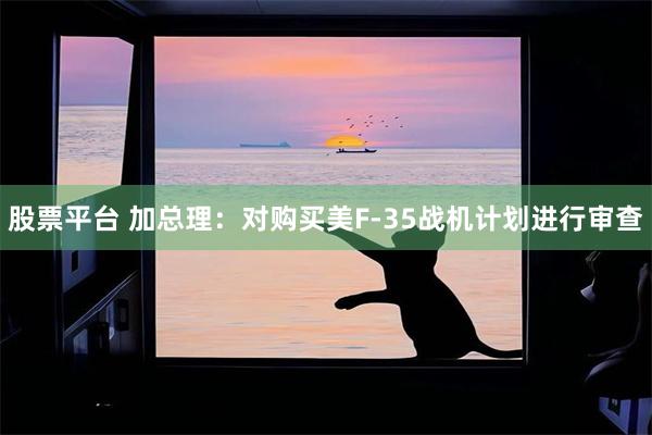 股票平台 加总理：对购买美F-35战机计划进行审查