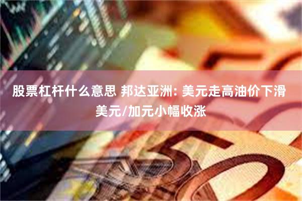 股票杠杆什么意思 邦达亚洲: 美元走高油价下滑 美元/加元小幅收涨