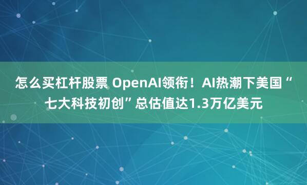 怎么买杠杆股票 OpenAI领衔！AI热潮下美国“七大科技初创”总估值达1.3万亿美元